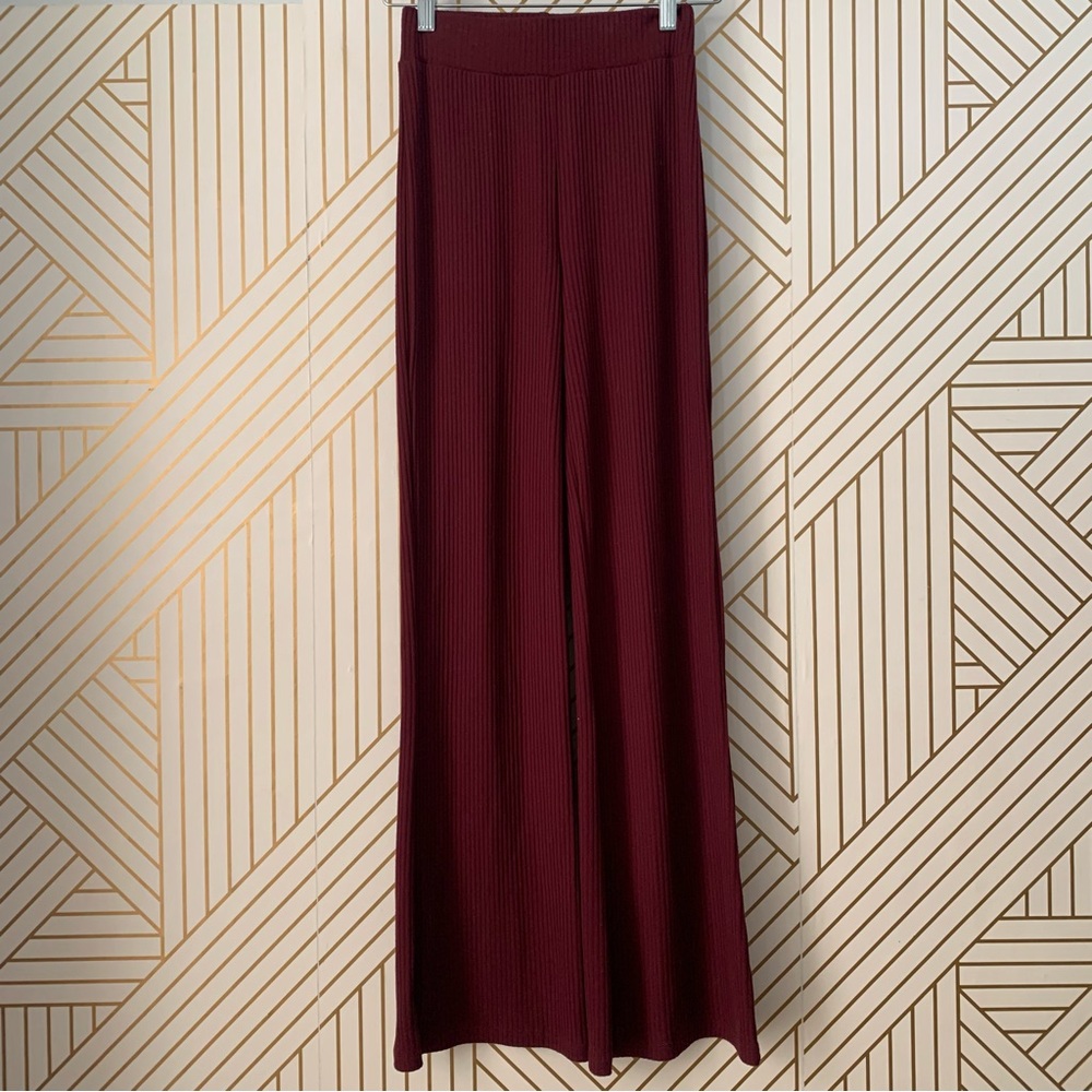 House of Harlow 1960 X Revolve Anton ribbed Pants flare leg ribbed knit pants XS